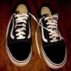 Vans black and white mens size 12